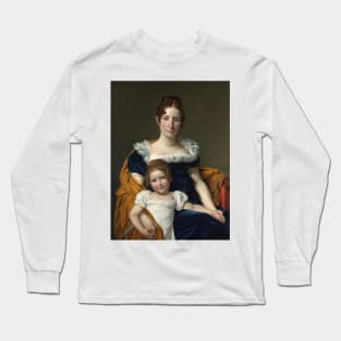 Portrait of the Countess Vilain XIIII and Her Daughter Louise by Jacques-Louis David Long Sleeve T-Shirt